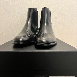 Saint Laurent Glossy Black Leather Boots